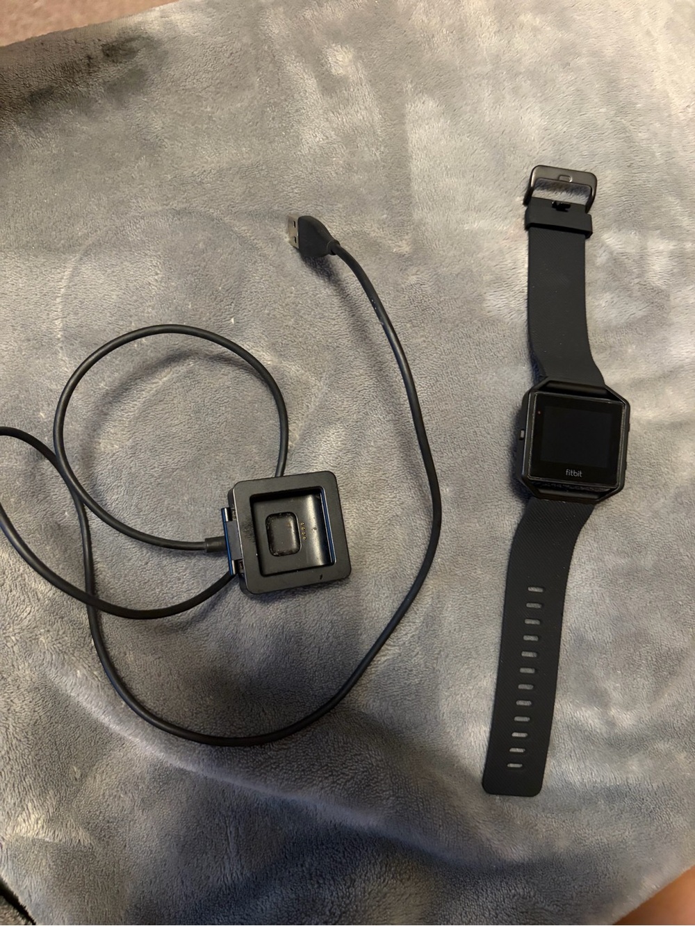 fitbit Black Smartwatch with Charging Dock